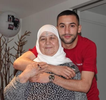 Hakim Ziyech with his beloved mom.